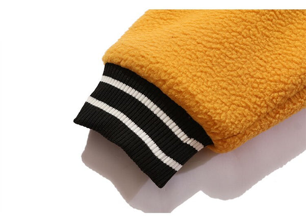 Men's winter jacket Color Block Patchwork Embroidery Thick Warm Baseball Jacket Couple High Street Coat Male Streetwear