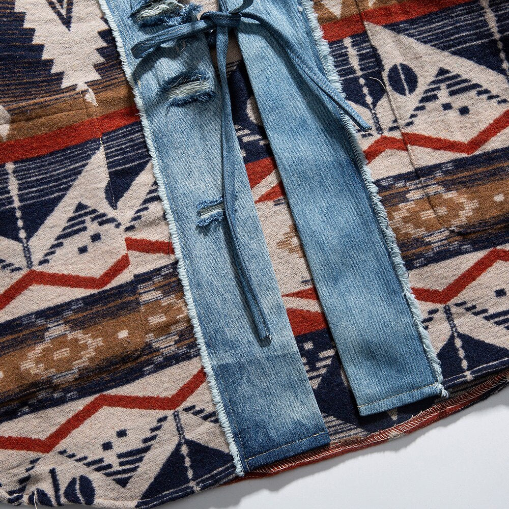 Jacket Men Vintage Folk-custom Totems Robe Japanese Style Casual Loose Fashion Coat Harajuku High Street Outwear Autumn