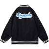 Track Jacket Men Cute Bear Furry Harajuku Letter Patch  Varsity Jacket College Style High Street Couple Coat Streetwear