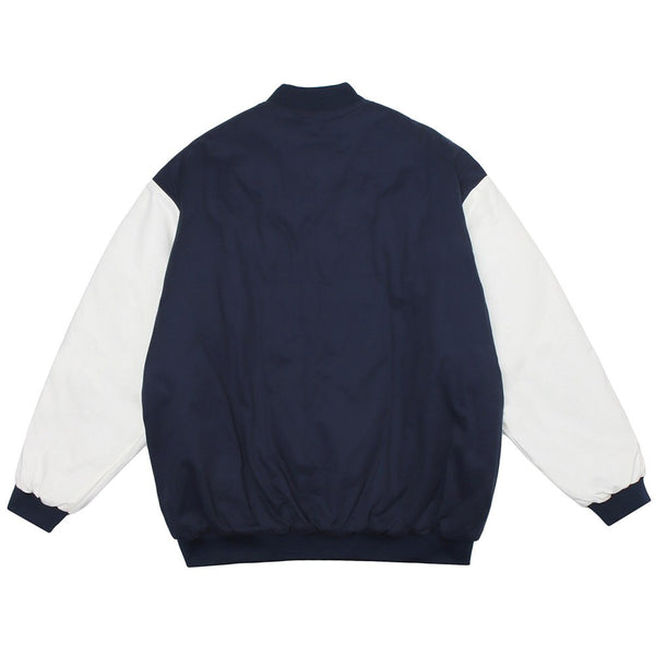 Winter Jacket Men Letter Animal Patch Embroidery Patchwork Thicken Coats Couple Baggy High Street College Style Outwear