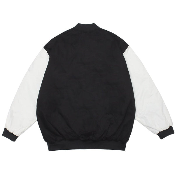 Winter Jacket Men Letter Animal Patch Embroidery Patchwork Thicken Coats Couple Baggy High Street College Style Outwear