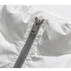 Parka Jacket Men Embroidery Patchwork Pocket Cotton Coat Winter Fashion High Street Cool Warm Cozy Zipper Outwear Black