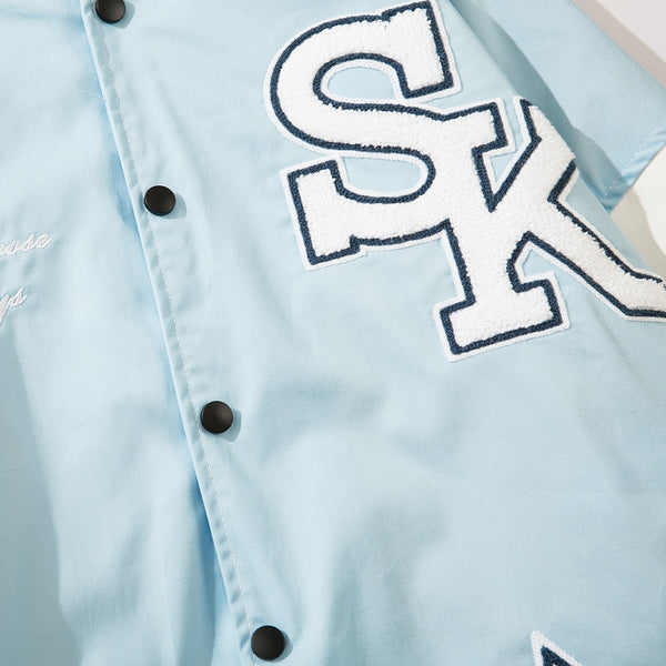 Varsity Jacket Men Furry Embroidery Patchwork Coats Couple Oversize Cozy Punk High Street Fashion Outwear Unisex Autumn