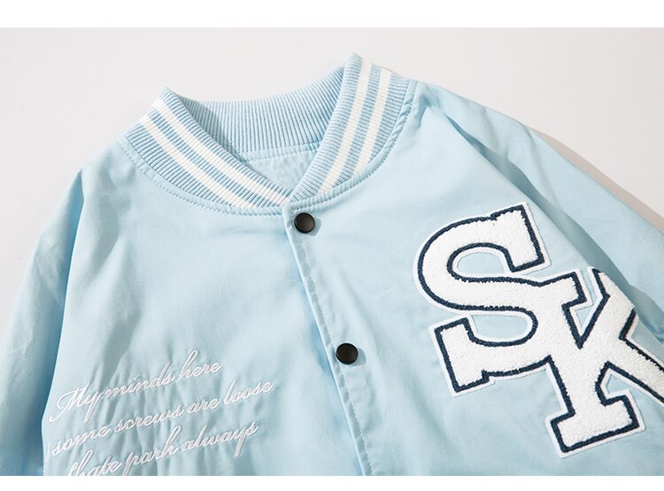 Varsity Jacket Men Furry Embroidery Patchwork Coats Couple Oversize Cozy Punk High Street Fashion Outwear Unisex Autumn