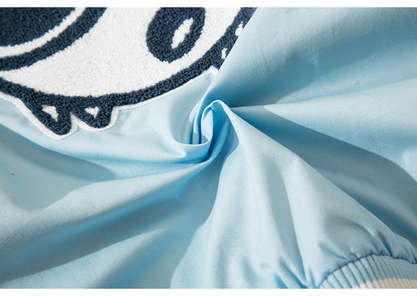 Varsity Jacket Men Furry Embroidery Patchwork Coats Couple Oversize Cozy Punk High Street Fashion Outwear Unisex Autumn