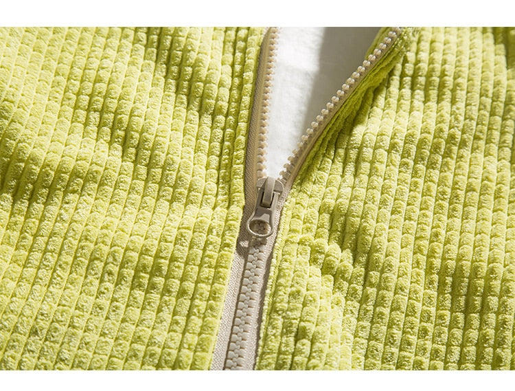 Track Jacket Men Color Block Drawstring Zipper Coats Autumn Loose Cozy Retro Harajuku Fashion Outwear Couple Streetwear