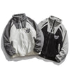 Jacket Men Letter Embroidery Color Block Soft Cozy Zipper Coats Unisex Casual Retro Simple Fashion Thick Outwear Winter