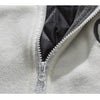 Jacket Men Letter Embroidery Color Block Soft Cozy Zipper Coats Unisex Casual Retro Simple Fashion Thick Outwear Winter