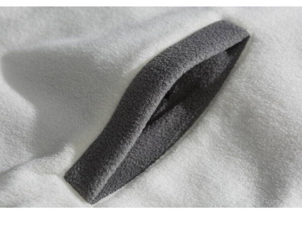 Jacket Men Letter Embroidery Color Block Soft Cozy Zipper Coats Unisex Casual Retro Simple Fashion Thick Outwear Winter