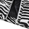 Parka Jacket Men Zebra Striped Print Thick Hooded Jackets Coat Loose Casual Retro Hip Hop Fashion Padded Outwear Winter