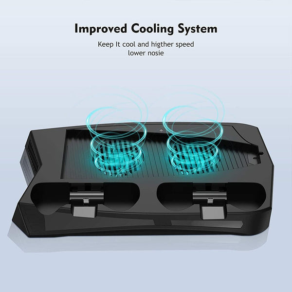 For Playstation PS5 Game Console Vertical Stand With 3 USB HUBs Game Console Multifunctional Charging Cooling Fan Base For PS5