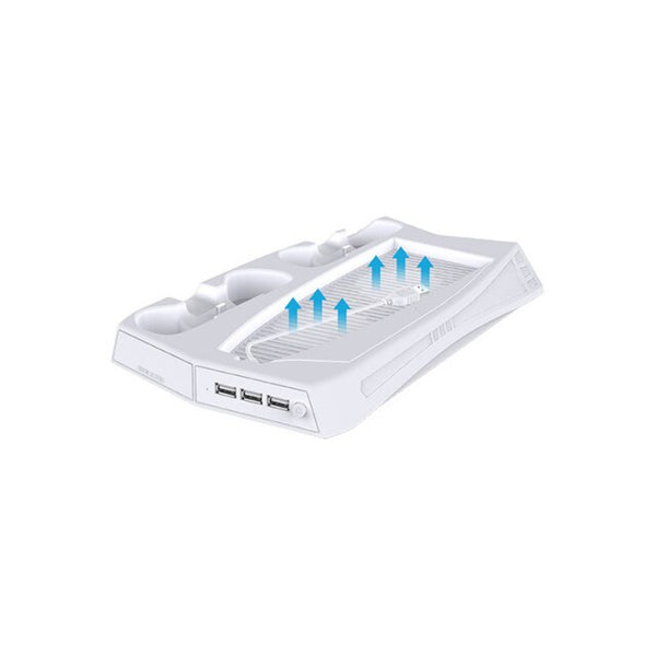 For Playstation PS5 Game Console Vertical Stand With 3 USB HUBs Game Console Multifunctional Charging Cooling Fan Base For PS5