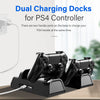 PS4/PS4 Slim/PS4 Pro Vertical Cooling Stand Dual Controller Station Charger Game Storage Cooling Fan For SONY Playstation 4
