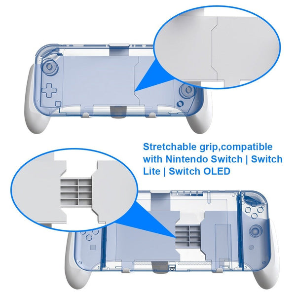 3in1 Grip Handle for Nintend Switch OLED/Switch Lite Console Stretch Game Holder Protective Shell Handle Case Accessories