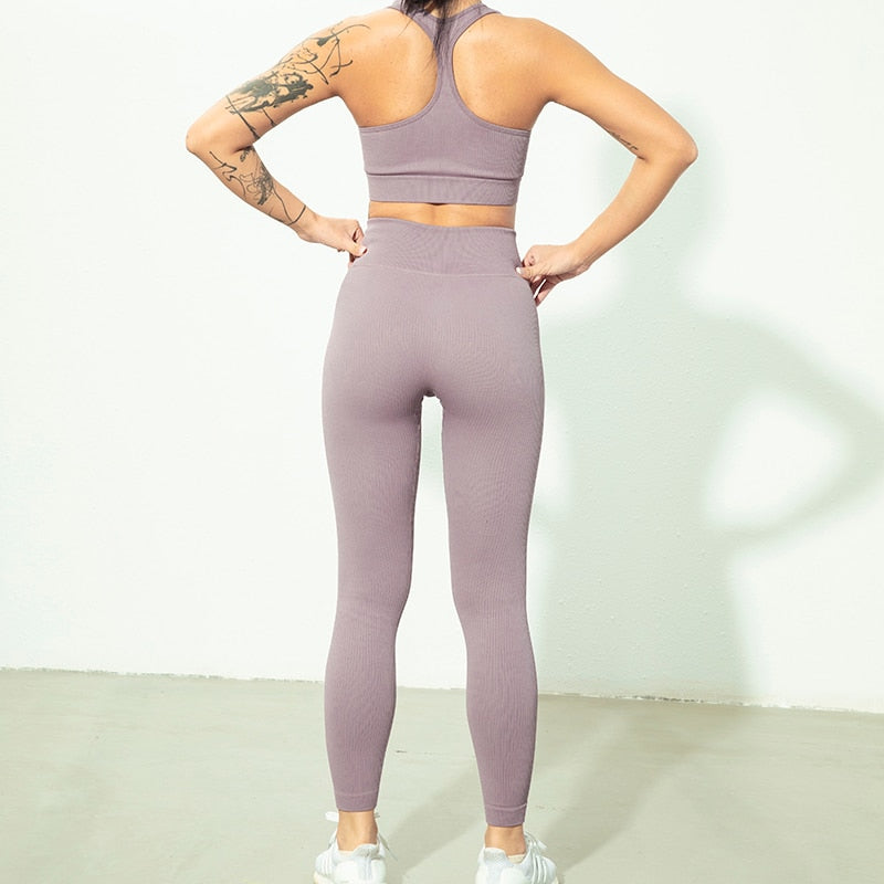 Women Fitness Yoga Sets Seamless Sports Suits Workout Clothes Sports Bra Gym Leggings Sports Wear Gym Clothing Sportswear