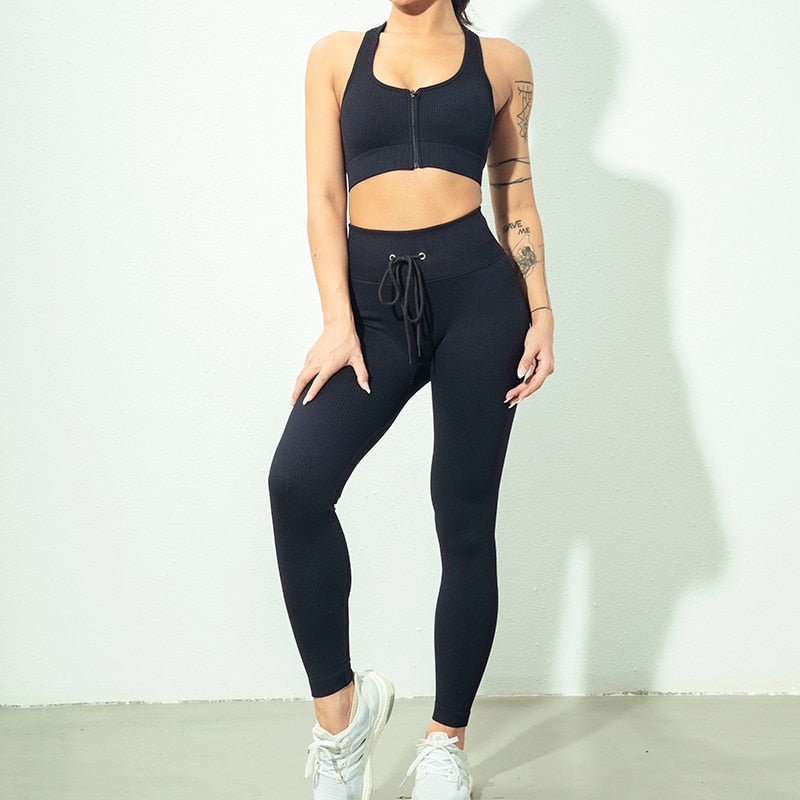 Women Fitness Yoga Sets Seamless Sports Suits Workout Clothes Sports Bra Gym Leggings Sports Wear Gym Clothing Sportswear