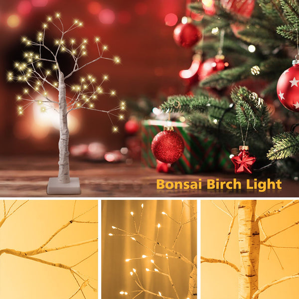 144/108 LED Night Lamp Christmas Tree led lights for bedroom 3D Desk Fairy Light Kids Room Decor USB/Battery Copper Wire Garland