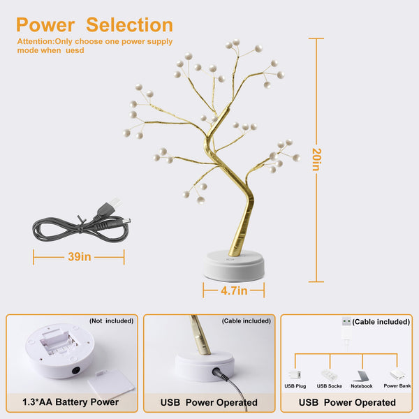 144/108 LED Night Lamp Christmas Tree led lights for bedroom 3D Desk Fairy Light Kids Room Decor USB/Battery Copper Wire Garland
