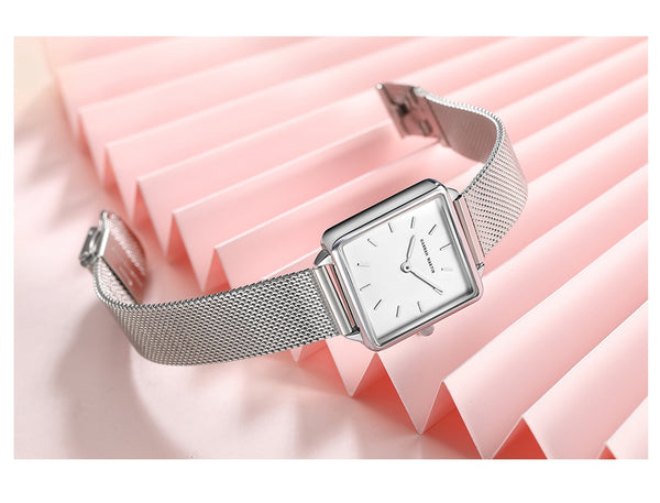 Arrival Full Solid Stainless Steel Square Dial Japan Movement Quartz Gift Rose Gold Ladies Top Brand Watches for Women