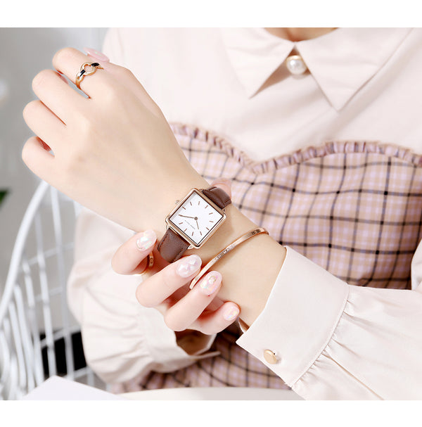 Arrival Full Solid Stainless Steel Square Dial Japan Movement Quartz Gift Rose Gold Ladies Top Brand Watches for Women