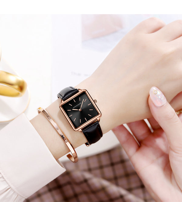 Arrival Full Solid Stainless Steel Square Dial Japan Movement Quartz Gift Rose Gold Ladies Top Brand Watches for Women
