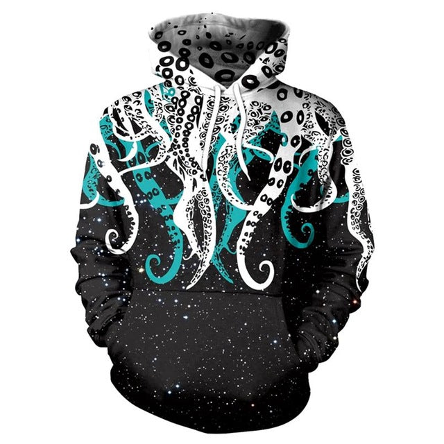 Octopus Printed  Cartoon 3D Women Men Hoodies | Vimost Shop.