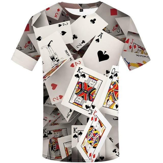 New men's Poker 3d print Funny t-shirt Tops | Vimost Shop.