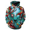 Fashion Autumn Winter Thin 3d Sweatshirts Men/Women Hooded Hoodies Print Wolf demon Hoody Pullover | Vimost Shop.
