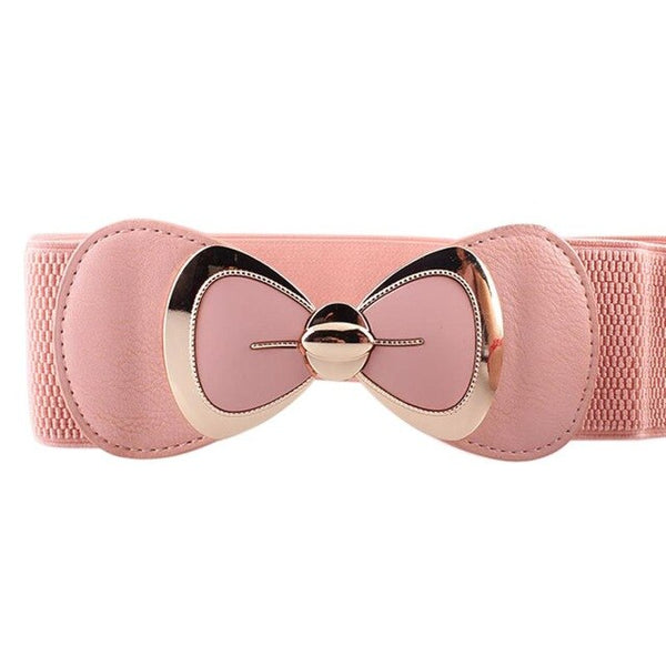 New Fashion Big Bowknot Buckle Wide Elastic Waist Belt Strap For Women Drop Shipping | Vimost Shop.