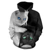 Men Hooded Sweatshirts two cat 3D Print hoody Casual Pullovers Streetwear Tops Autumn Regular Hipster hip hop | Vimost Shop.