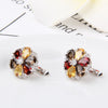 7.72ct Citrine Garnet Smoky Quartz Stone Real 925 Sterling Silver Classic Trendy Flower Shape Women Fine Jewelry | Vimost Shop.