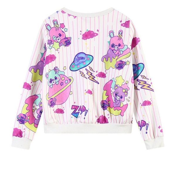 Women Sweet Doll Moon Bear Printed Sweatshirt | Vimost Shop.