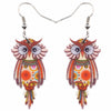 Animal Acrylic Stud Dangle Drop Owl Birds Big Long Earrings News Fashion Jewelry For Girls Women Teens KIDS Anime Gift | Vimost Shop.