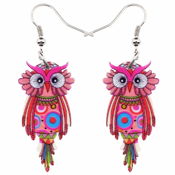 Animal Acrylic Stud Dangle Drop Owl Birds Big Long Earrings News Fashion Jewelry For Girls Women Teens KIDS Anime Gift | Vimost Shop.