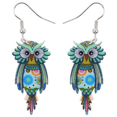 Animal Acrylic Stud Dangle Drop Owl Birds Big Long Earrings News Fashion Jewelry For Girls Women Teens KIDS Anime Gift