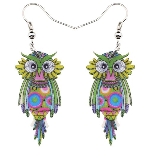 Animal Acrylic Stud Dangle Drop Owl Birds Big Long Earrings News Fashion Jewelry For Girls Women Teens KIDS Anime Gift | Vimost Shop.