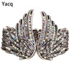 Angel Wing Bangle Bracelet Women Biker Crystal Fashion Jewelry Antique Gold Silver Color Gifts Her Mom Dropshipping D01 | Vimost Shop.