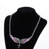 Angel Wing Cross Necklace Earrings Sets Women Biker Bling Jewelry Birthday Gifts for Her Wife Mom Girlfriend Dropshipping | Vimost Shop.