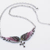 Angel Wing Cross Necklace Earrings Sets Women Biker Bling Jewelry Birthday Gifts for Her Wife Mom Girlfriend Dropshipping | Vimost Shop.