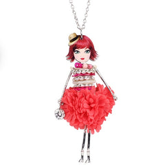 Statement Shell Dress Doll Necklace Pendant Long Chain Collar New Fashion Accessories Jewelry For Women Christmas Gift
