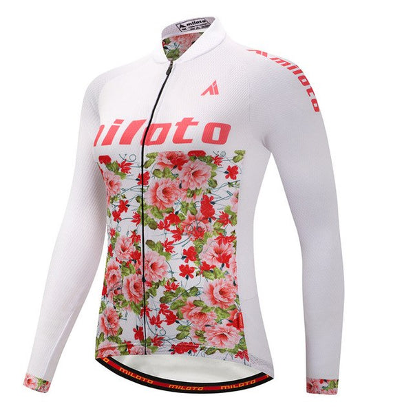 Women Long Sleeve Thermal Fleece Cycling Clothing | Vimost Shop.