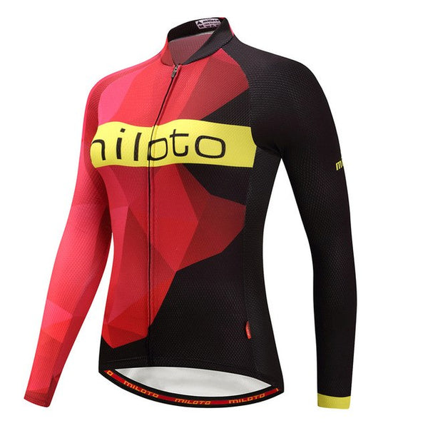 Women Long Sleeve Thermal Fleece Cycling Clothing | Vimost Shop.