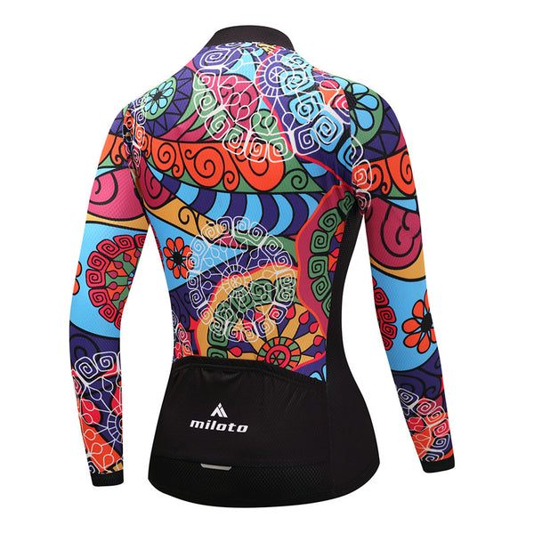 Women Long Sleeve Thermal Fleece Cycling Clothing | Vimost Shop.