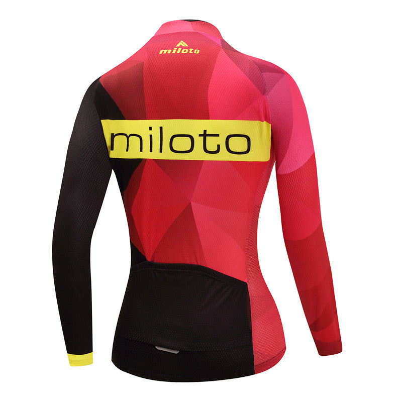 Women Long Sleeve Thermal Fleece Cycling Clothing | Vimost Shop.