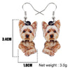 Acrylic Cute Yorkshire Terrier Dog Big Long Dangle Drop Earrings  Fashion Animal Jewelry For Girls Women Ladies Wholesale | Vimost Shop.