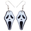 Acrylic Halloween Howling Ghost Earrings Dangle Drop Big Long Fashion Jewelry For Women Girl Ladies Teens Kid Accessories | Vimost Shop.