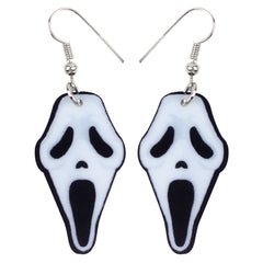 Acrylic Halloween Howling Ghost Earrings Dangle Drop Big Long Fashion Jewelry For Women Girl Ladies Teens Kid Accessories