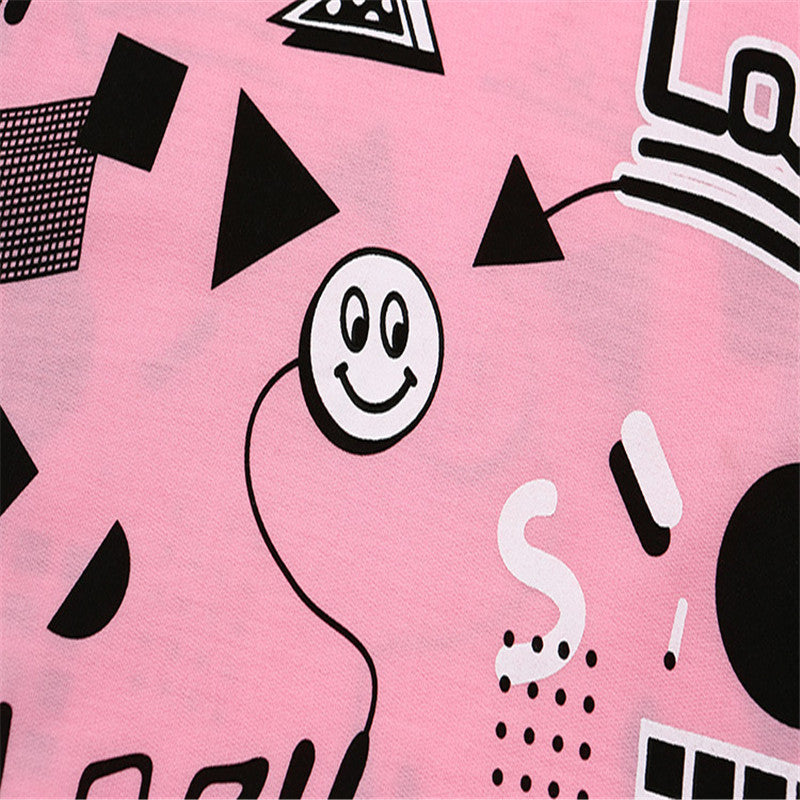 Women Harajuku Geometry Printed Sweatshirts | Vimost Shop.