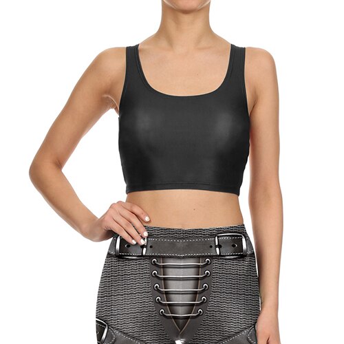 3D Digital Print Woman Cropped Crop Top Sexy Fitness Tops Sleeveless Mechanical Gear women top | Vimost Shop.