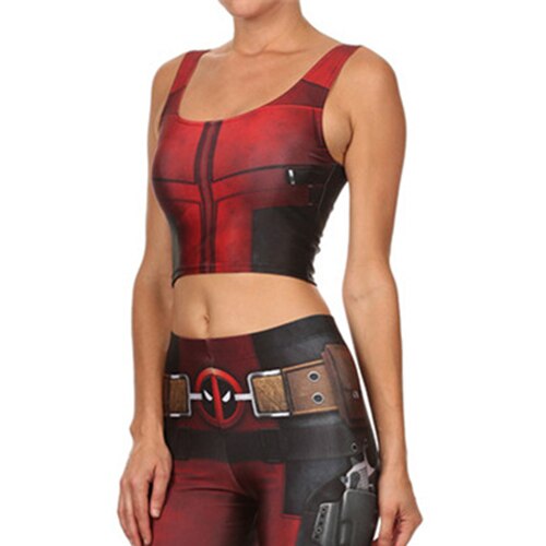 3D Digital Print Woman Cropped Crop Top Sexy Fitness Tops Sleeveless Mechanical Gear women top | Vimost Shop.